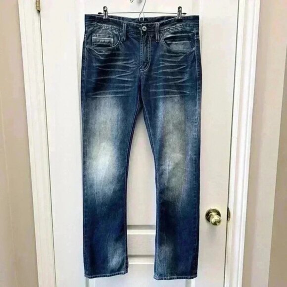 Buffalo Six Men’s Slim Straight Leg Jeans Blue Size 30 - Picture 2 of 13